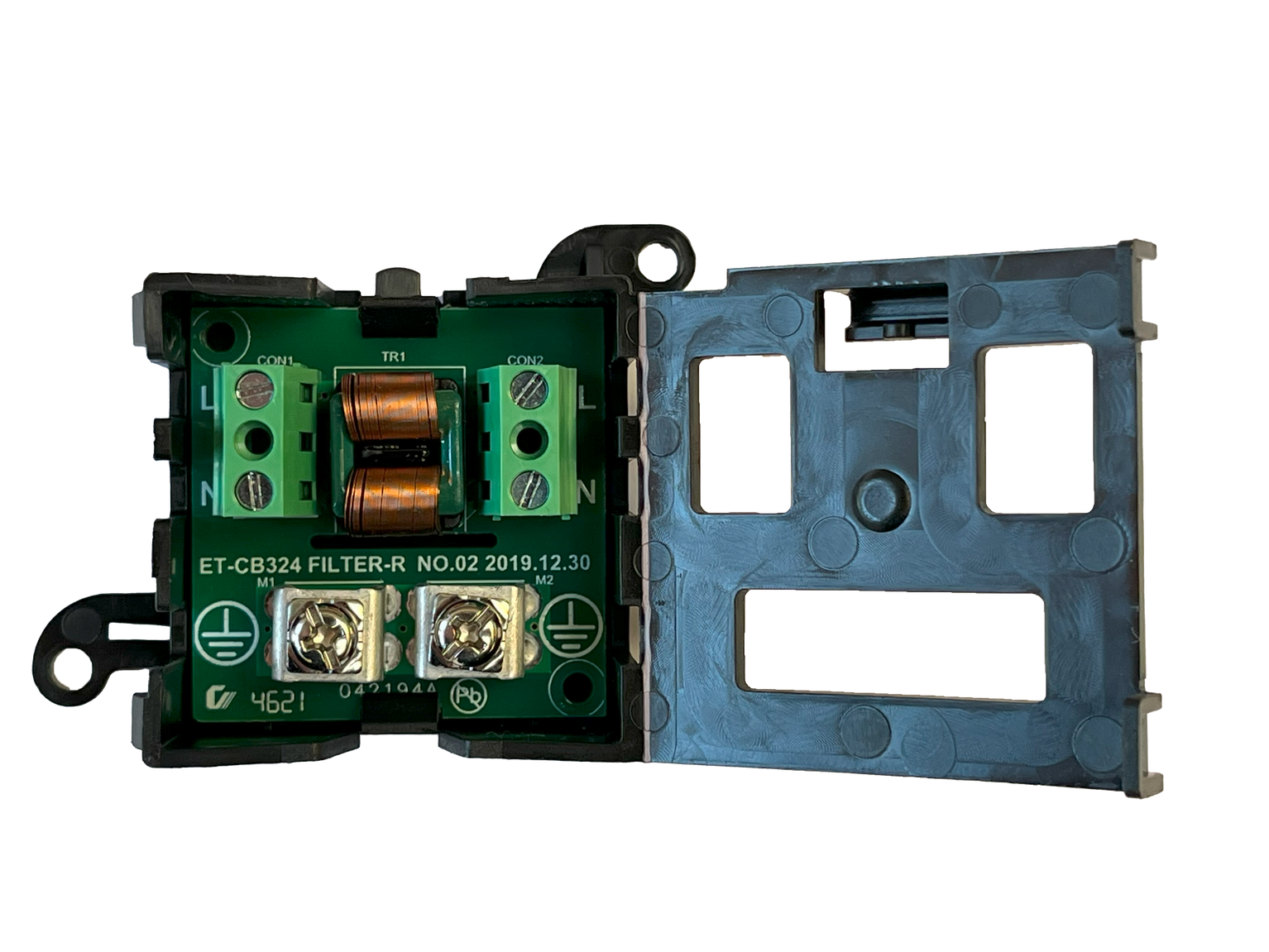 Platine mit Halterung und Abdeckung Platine mit Halterung und Abdeckung