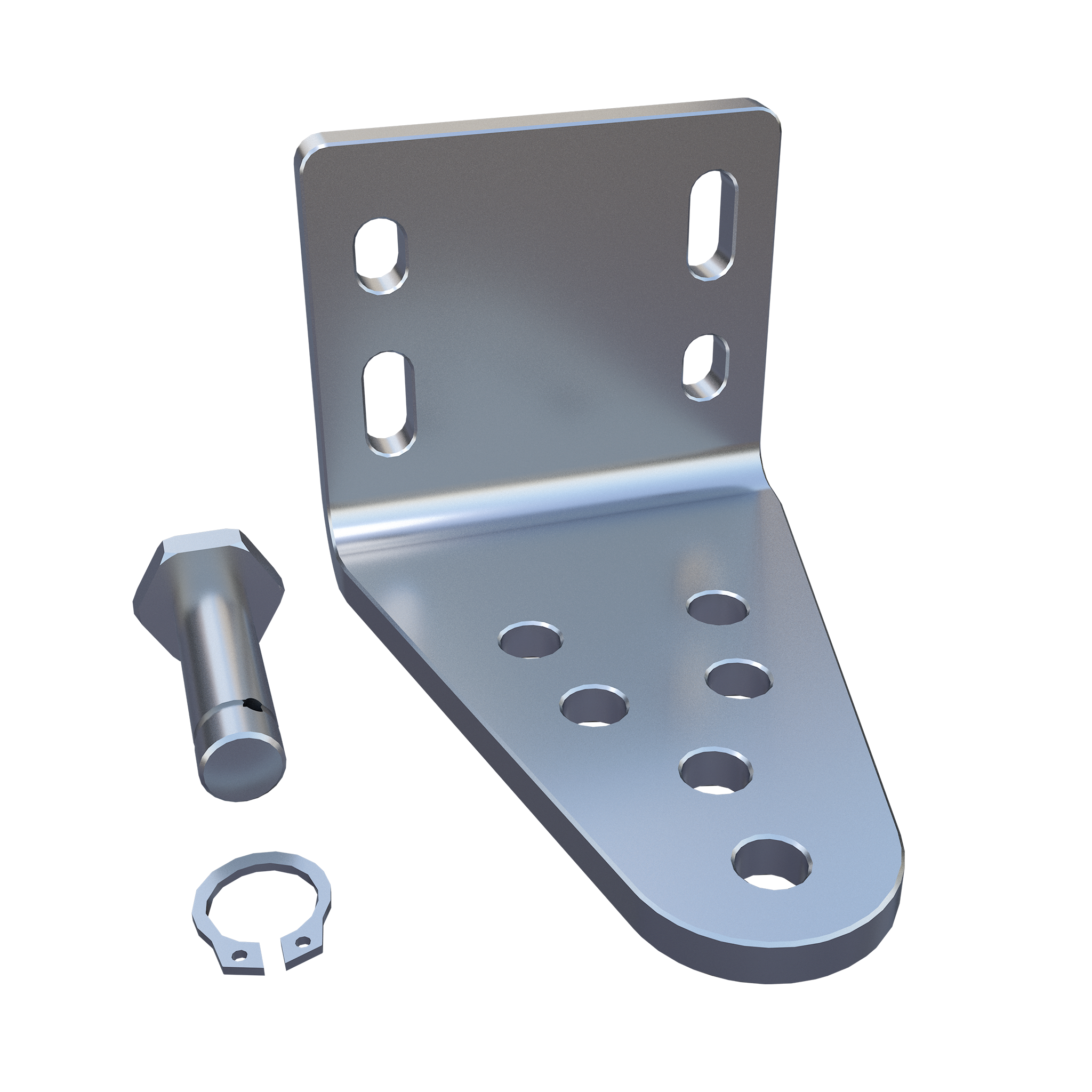 POST MOUNTING BRACKET WITH PIN, CLIP